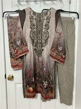 Bin Saeed 3 piece stitched Pakistani suit formal lawn
